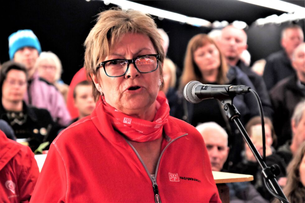 Fagforbundets leder Bjørg Tapio
 Foto: Bjørn Hildonen (Arkiv)