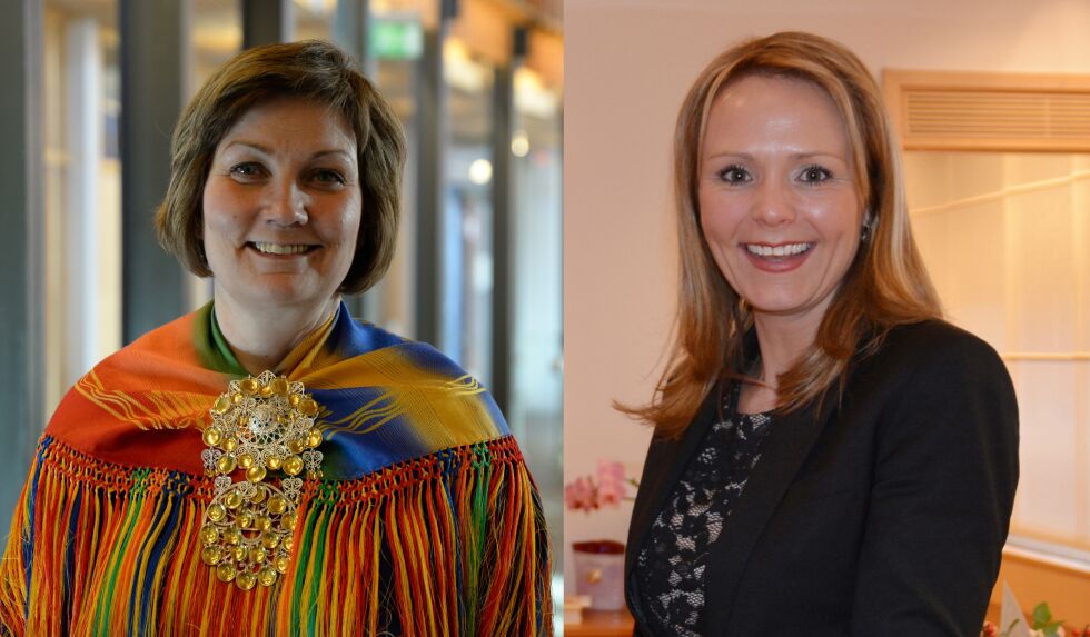 Sametingspresident Aili Keskitalo og kulturminister Linda Hofstad Helleland.
 Foto: Wenche Nybo / Kulturdepartementet / Steinar Solaas