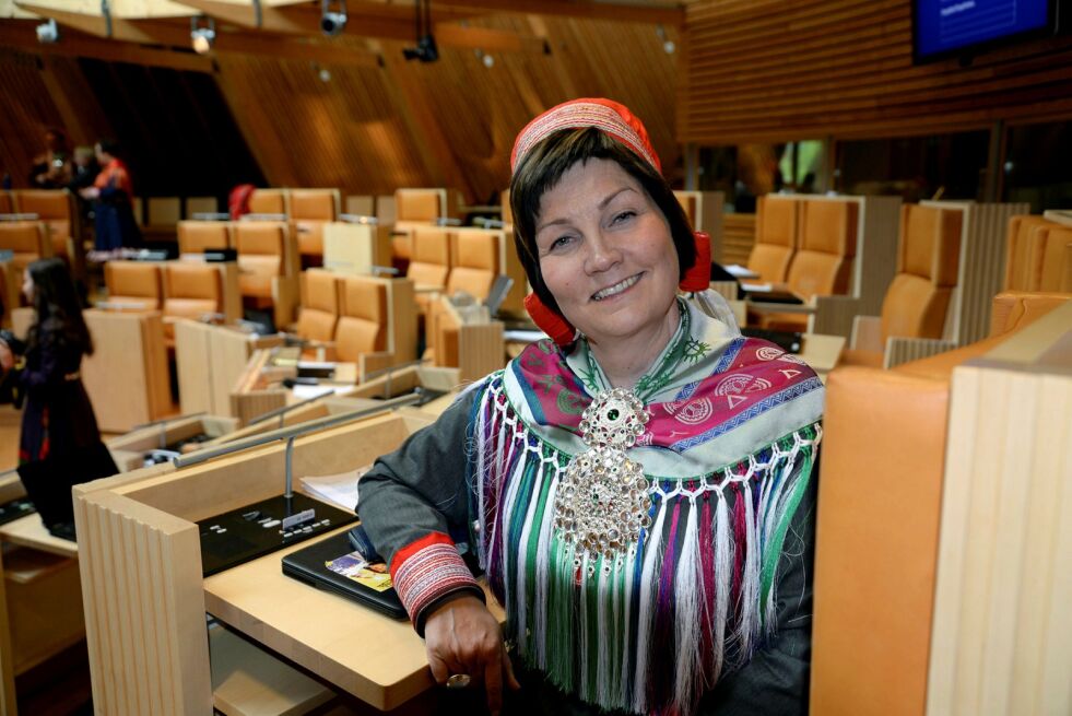 Sametingspresident Aili Keskitalo (NSR) er glad for at urfolksspråk får internasjonalt fokus i ti år.
 Foto: Steinar Solaas