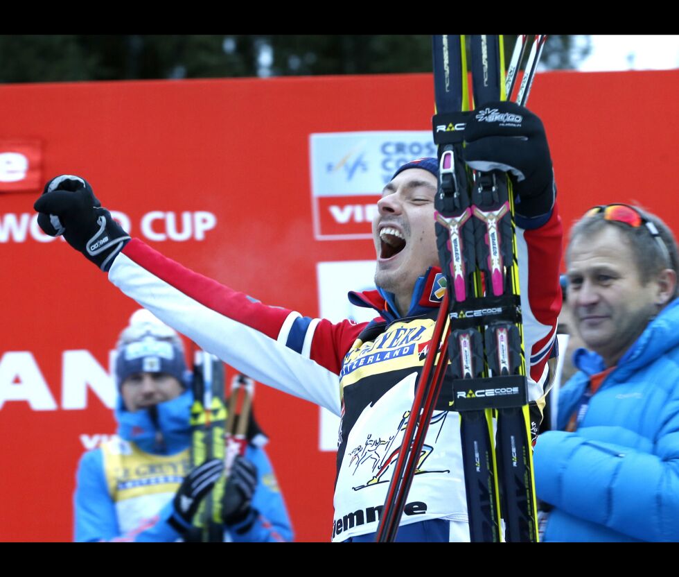 Finn Hågen Krogh var knallsterk da han avsluttet Tour de Ski med å parkere sine nærmeste konkurrenter i alpinbakken.
 Foto: Terje Pedersen/Scanpix