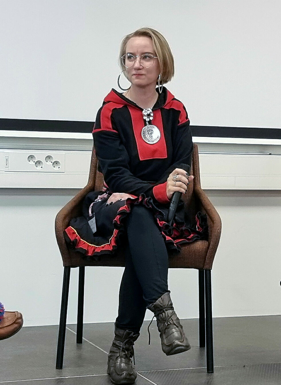 Petra Laiti, her på samekonferansen i fjor.
 Foto: Steinar Solaas