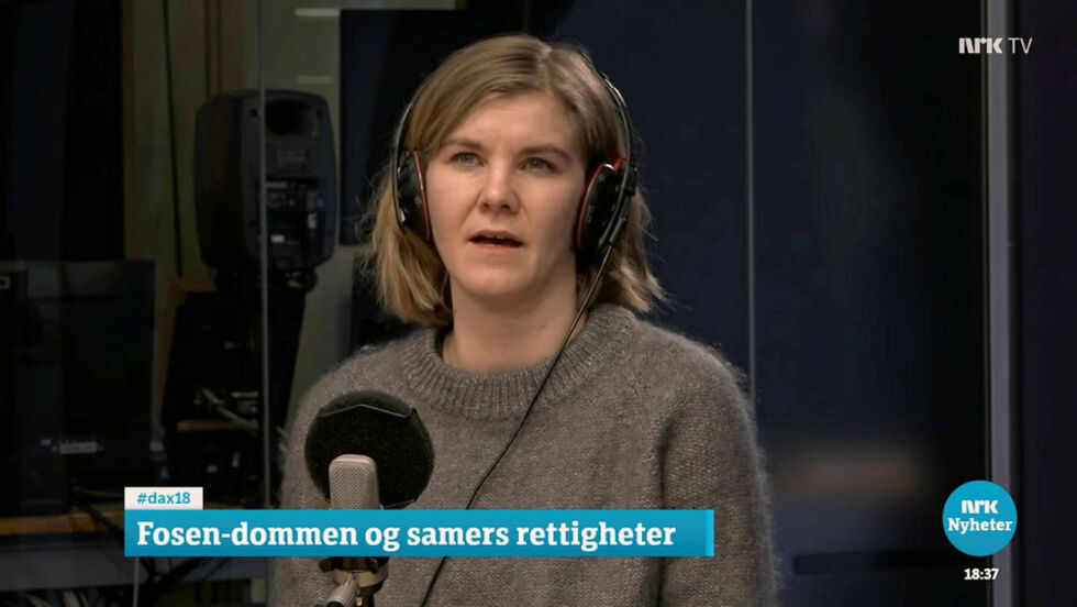 Statssekretær Elisabeth Sæther (Ap).
 Foto: Skjermbilde fra NRK