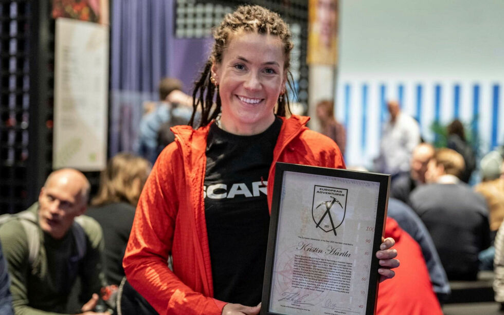 Kristin Harila ble nylig kåret til årets europeiske eventyrer på en stor sportsmesse i München.