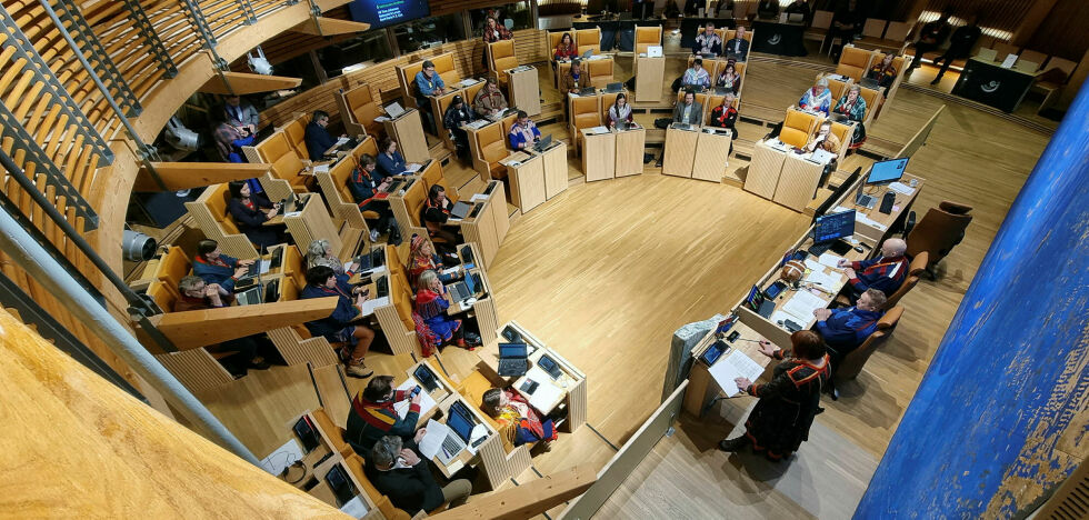 Sametingets plenum samles.
 Foto: Steinar Solaas