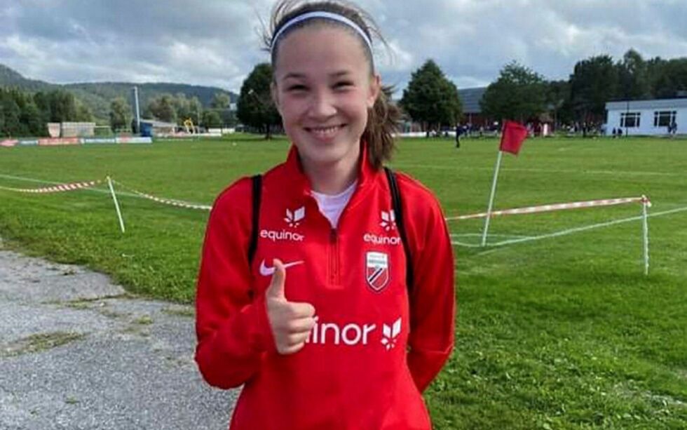 Nora Stærk har tidligere spilt for J15-landslaget – nå er det J16-laget som gjelder for Bjørnevatn-jenta.