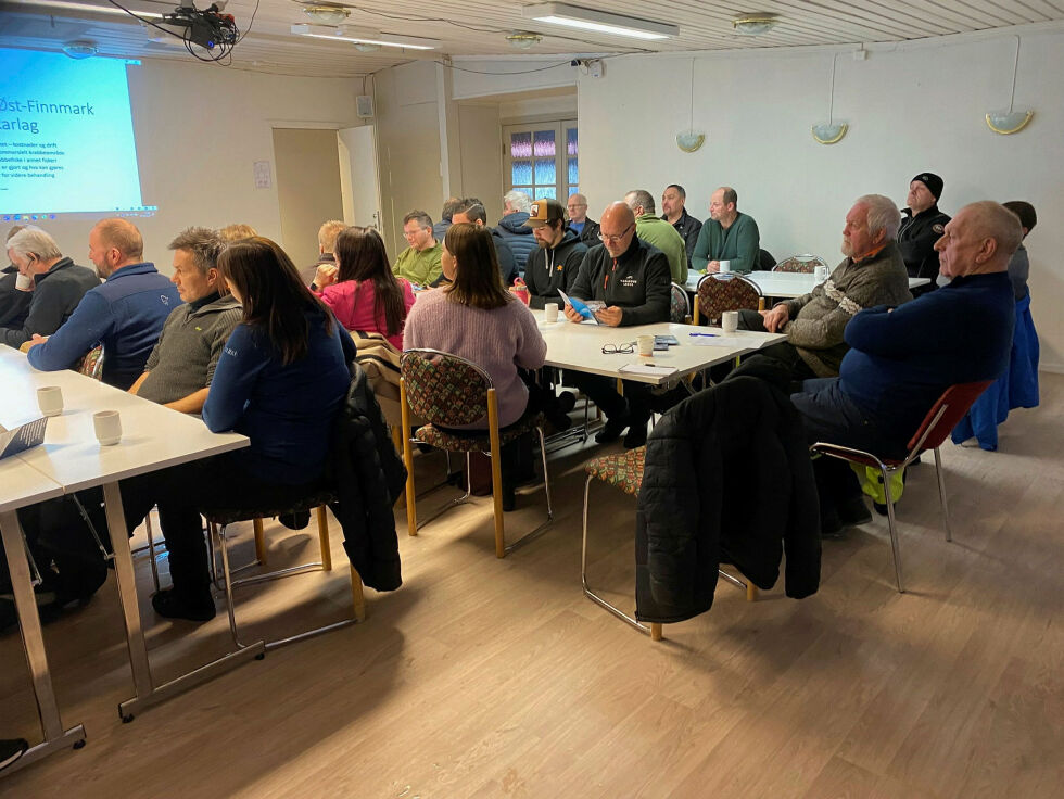 Medlemsmøtet til Øst-Finnmark kystfiskarlag var overraskende godt besøkt.
 Foto: Thor Thrane