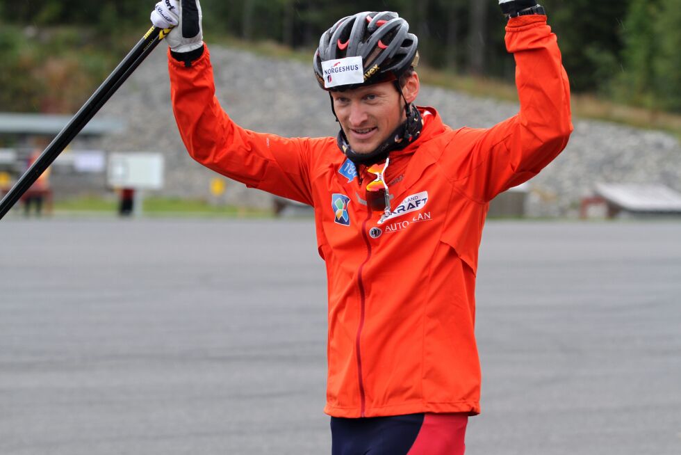 Håvard Klemetsen vant sprinten da kombinertfolket hadde «kick-off» på Lillehammer. Det beviser at Kautokeino-veteranen er i rute.
 Foto: Svein Halvor Moe