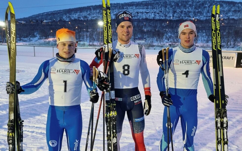 Juniorene Marius Bernhardsen (til venstre) og Alexander Mietinen (til høyre) fikk måle krefter mot eliten da Daniel Stock stilte til start i Vestre Jakobselv lørdag.
BEGGE FOTO: TORBJØRN ITTELIN
