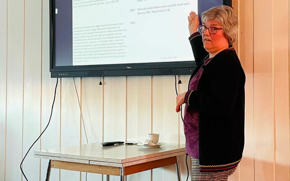 Kaisa Rautio Helander fra Rovaniemi, kom til Norge i 1984 og har undervist på Sámi allaskuvla i Kautokeino i flere tiår. Hun har skrevet boka «Namat dan nammii» som kom ut i 2009.
 Foto: Nina Gudrun Karisaari