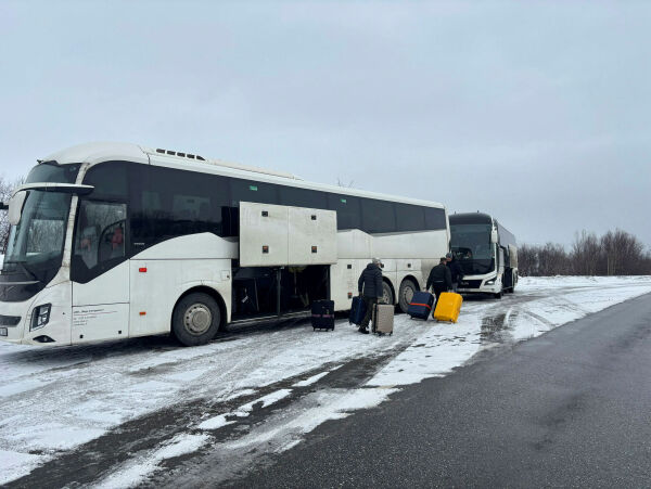 Passasjerene måtte forlate bussen