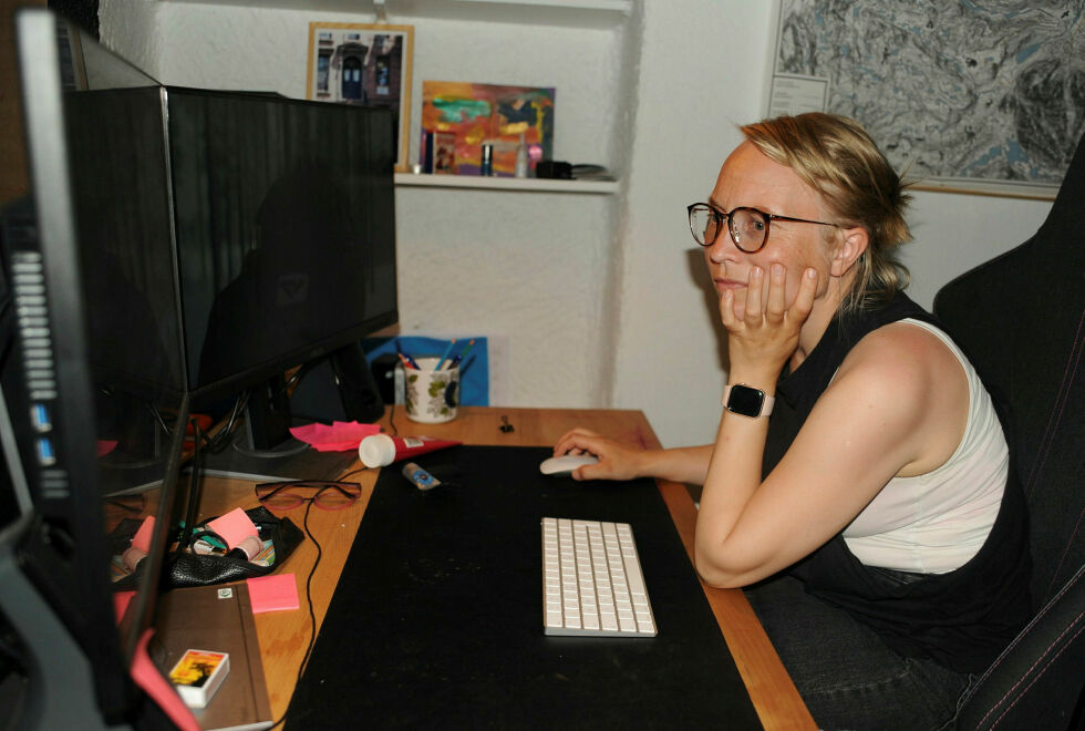 Lisa Marie Kristensen i Forest People i Kautokeino er co-produsent til dramaserien «Heajastallan».
 Foto: Rita Heitmann