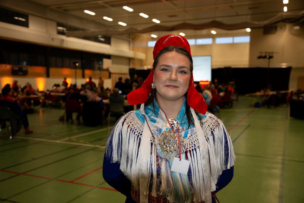 Elle Márgget Nystad ble gjenvalgt som leder i NSR Nuorat på landsmøtet søndag 17. november 2024.
 Foto: Steinar Solaas