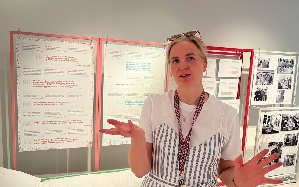 Kristel Slettli Hansen, formidlingsrådgiver og en av produsentene for utstillingen «Alltid en fremmed».
 Foto: Elin M. Wersland
