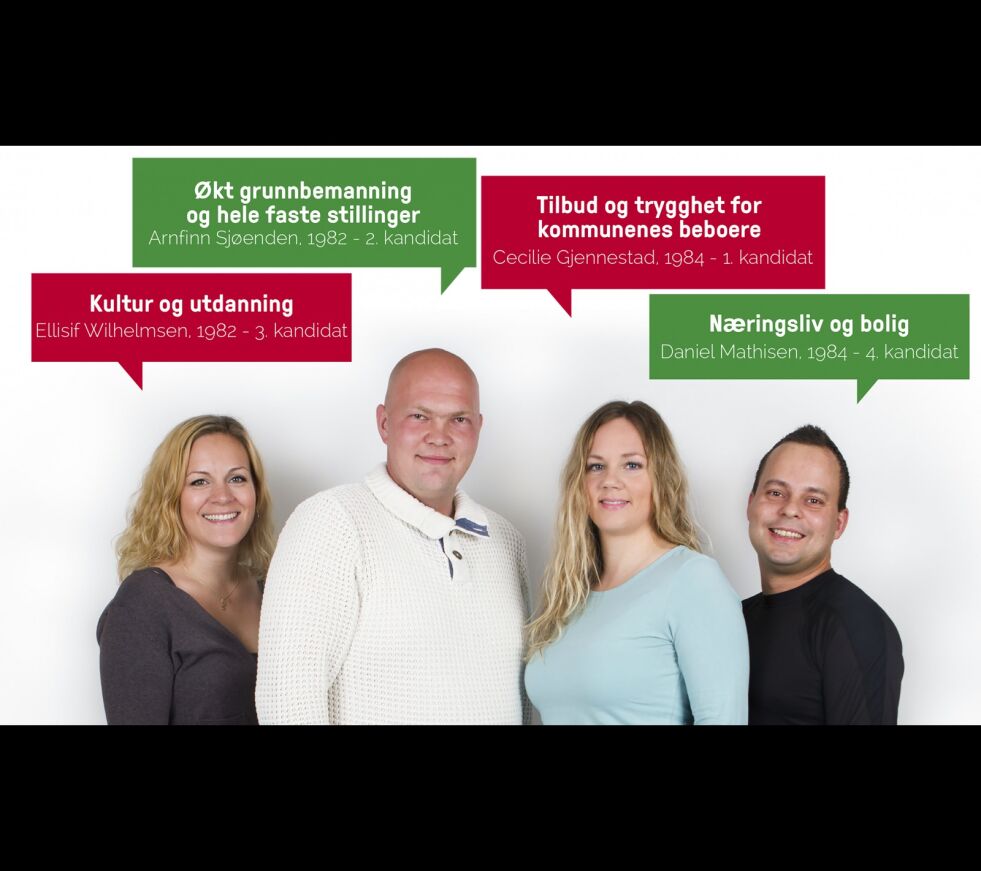 Økt grunnbemanning og hele faste stillinger var blant fanesakene til SV før valget. Etter valget har de overtatt styringen av helsesektoren, der det har vært størst omfang av deltidsarbeidere. Men deltidsboomen fortsetter, selv med SV ved roret.
 Foto: Fra Porsanger SVs valgbrosjyre