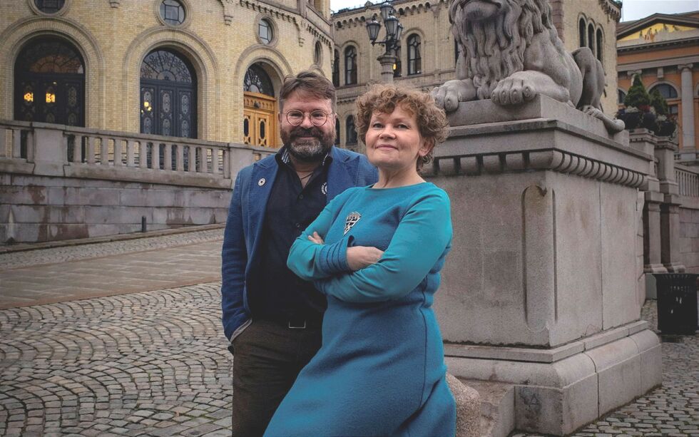 Leder Kristin Mellem og nestleder Rune Sundelin i Norske kveners forbund - Ruijan kvääniliitto.
 Foto: Torgrim Halvari