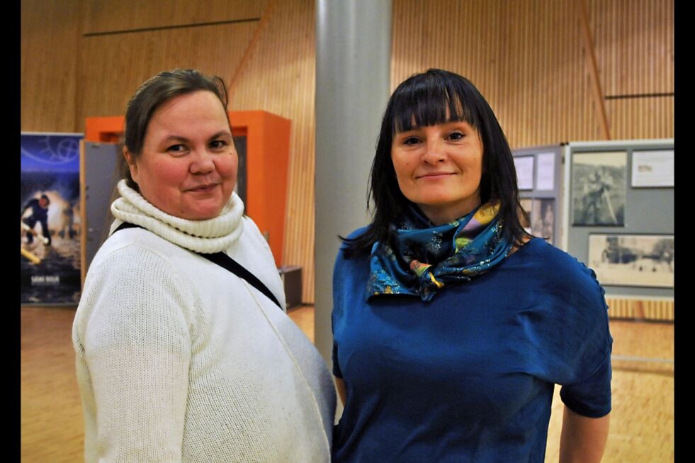 Anne Lajla Utsi (til høyre) og Siljá Somby i Internasjonalt Samisk filminstitutt kan glede seg over stor aktivitet for samiske filmskapere.
 Foto: Erik Brenli