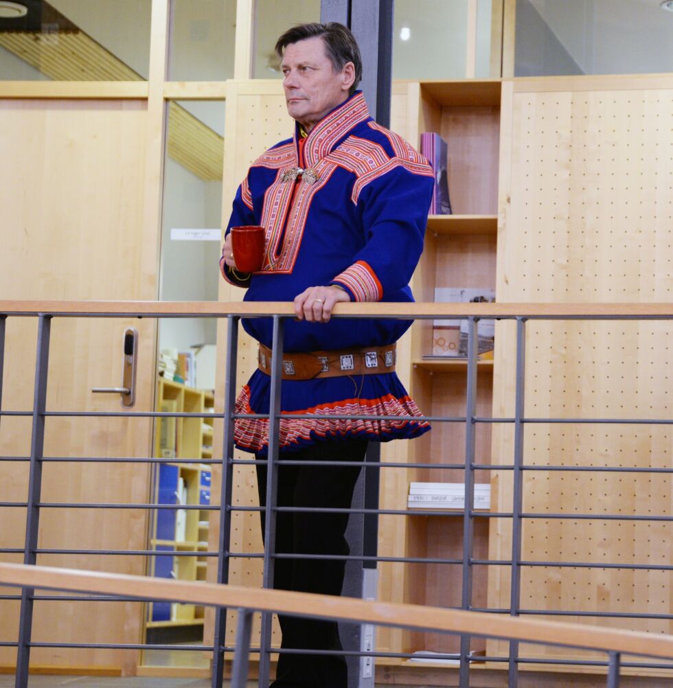 Ole Henrik Magga (NSR) var Sametingets første president. Bildet er fra Sametingets 25-årsjubileum i 2014.
 Foto: Steinar Solaas