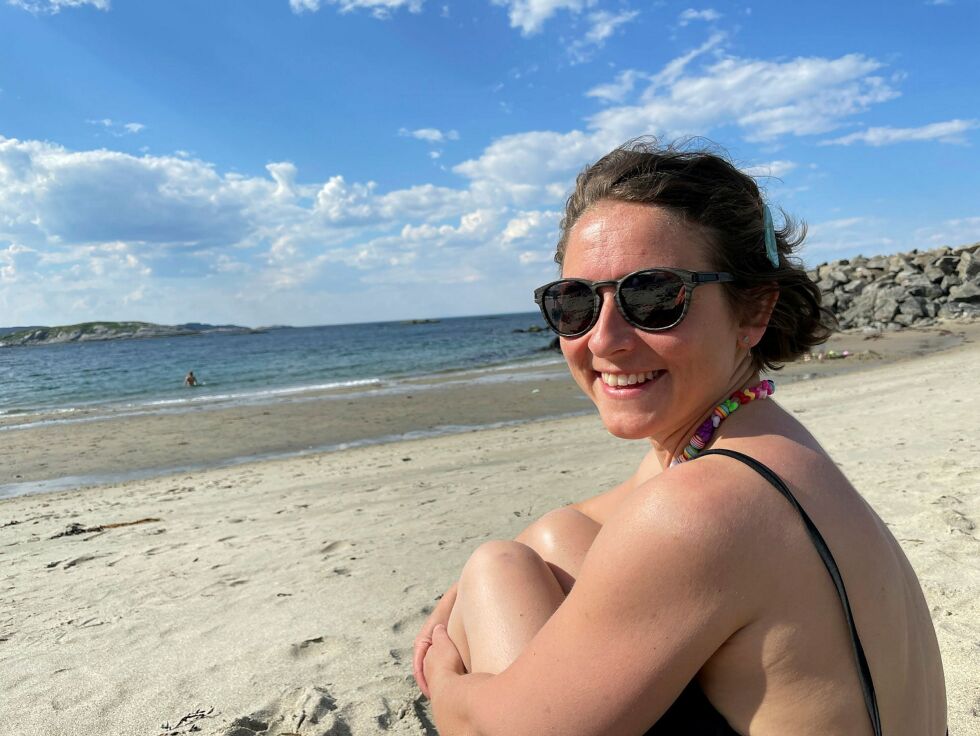 – En fantastisk dag! Og vi vet jo at en må nyte det fine været mens det er her, smiler Franziska Kraiczy.
 Foto: Birgitte Wisur Olsen