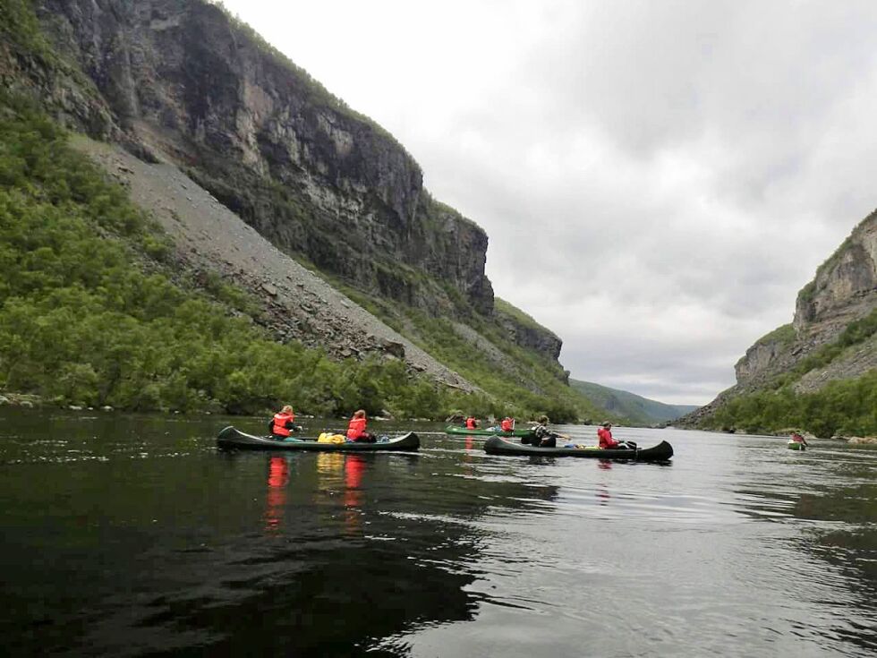 Alta og omegn turlag mener det er betenkelig at elva ikke skal kunne brukes til å padle forbi canyon oppe i &#268;avžo, som er indrefileten for tur-entusiastene.
 Foto: Alta og omegn turlag