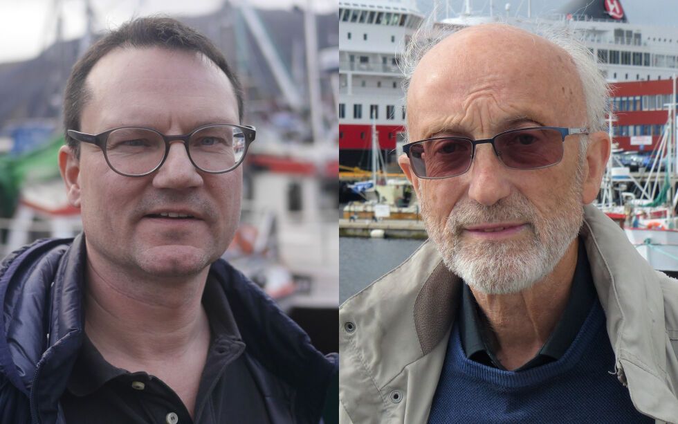 Tidligere Nordkapp-ordfører Jan Olsen og Knut Bjørn Lindkvist
 Foto: Geir Johansen