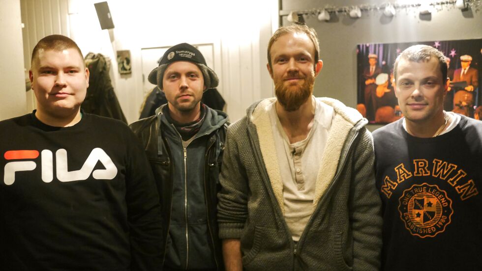 De satser på at MDG skal stille liste til kommende kommunevalg i Nordkapp. Fra venstre Emil Bjørgve Olsen, Heindrych Vätter, Raymond Karlsen og Tor Rønning Johansen.
 Foto: Geir Johansen