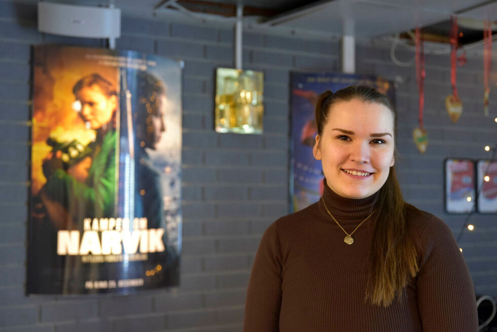 Kinosjef Ingvild Emilie Håkonsen kjører elleve samiske visninger på kinoen i Lakselv denne uka.
Foto: Irene Andersen