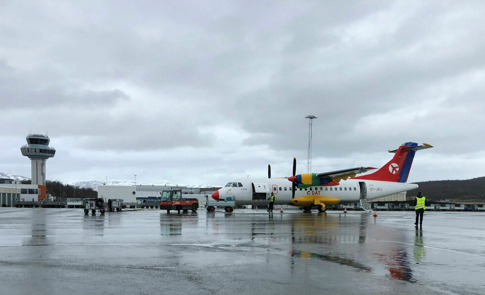 DAT-flyet fra Tromsø til Lakselv på kveldstid har ikke korresponderende busstilbud til Karasjok. Det kan rettes opp med en såkalt FLEXX-rute, påpeker Karasjok Arbeiderparti .
 Foto: Stein Torger Svala