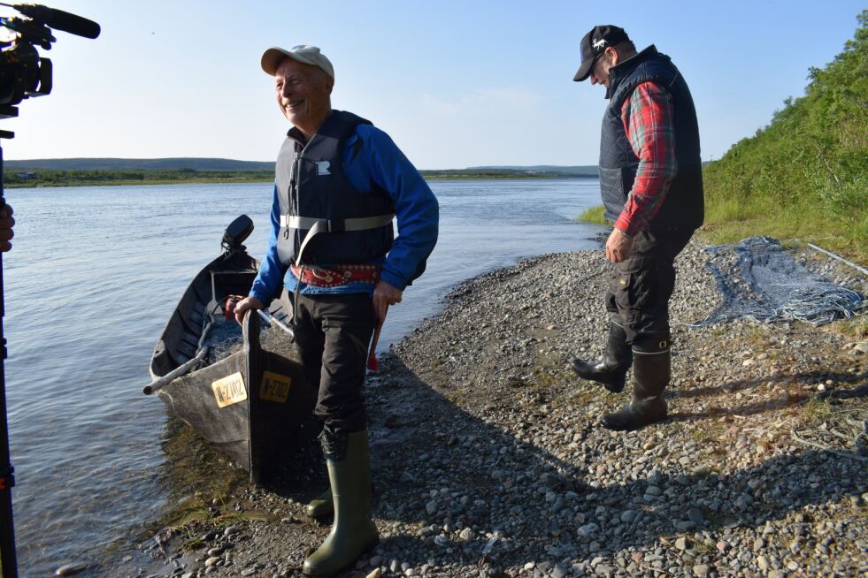 Andreas Njarga og Steinar Olsen er hovedpersonene i filmen som lages om stengselsfiske.
 Foto: Birgitte Wisur Olsen