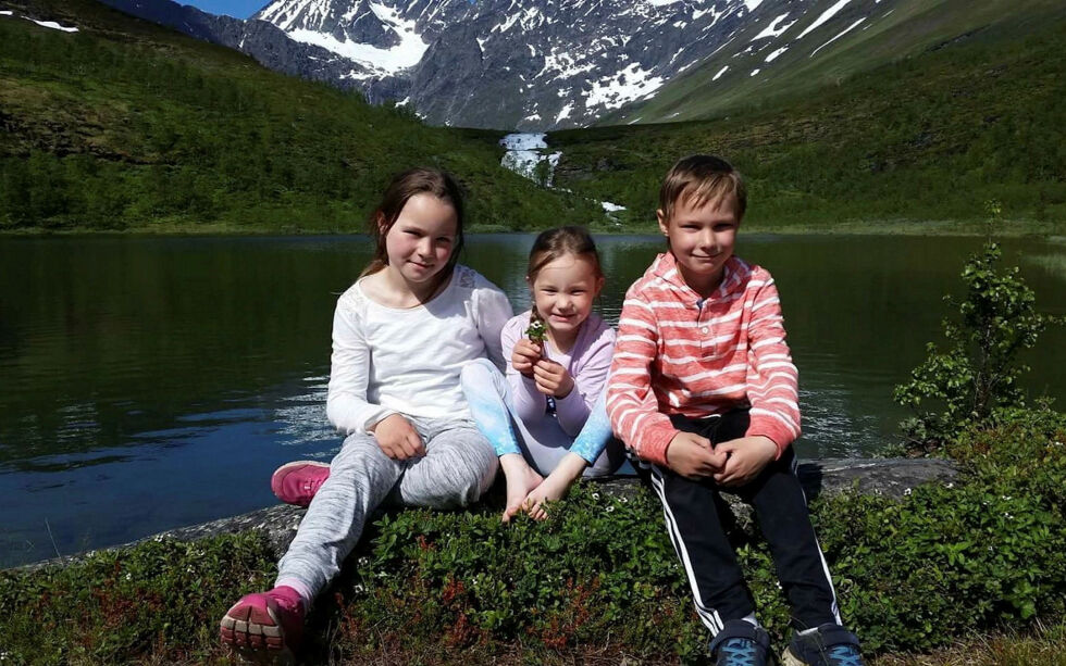 Maja, Anders og Sara Vallesæter.
 Foto: Privat