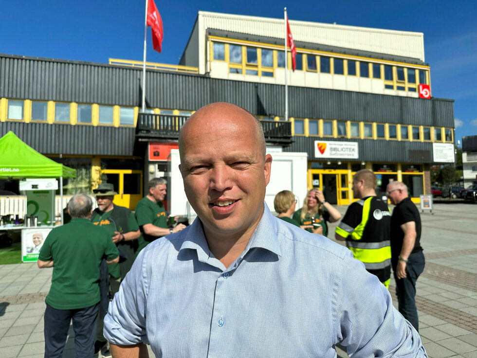 SP-leder og finansminister Trygve Slagsvold Vedum kunne ikke love at Finnmark får egen statsforvalter etter at storfylket er oppløst.
 Foto: Hallgeir Henriksen