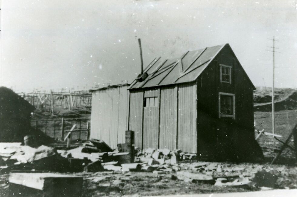 Det første telegrafbygget i Mehamn etter krigen. Foto: Museene for kystkultur og gjenreisning i Finnmark IKS, Gamvik museum
