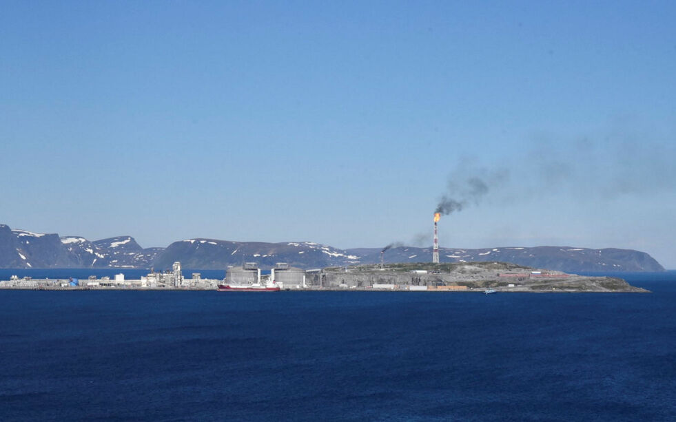 Sikkerhetsnivået ble fredag hevet til nivå 2 ved Hammerfest LNG, Melkøya i Hammerfest.
 Foto: Cecilie Ditløvsen