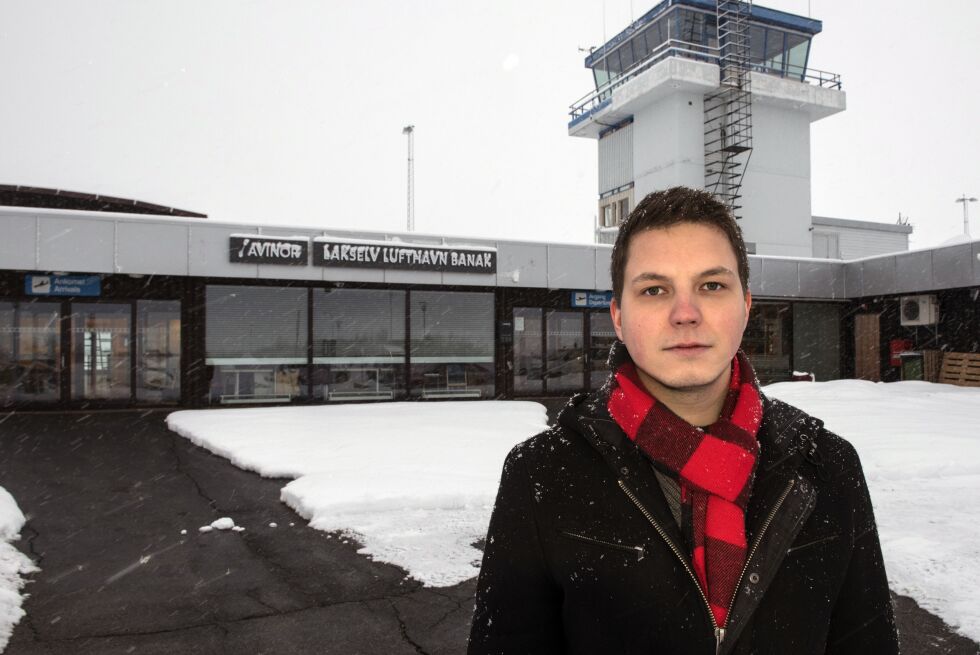 Jonas Sørum Nymo (H) sier utviklingen av Porsanger og av regionen rundt forutsetter at banelengden opprettholdes som i dag.
 Foto: Marius Thorsen