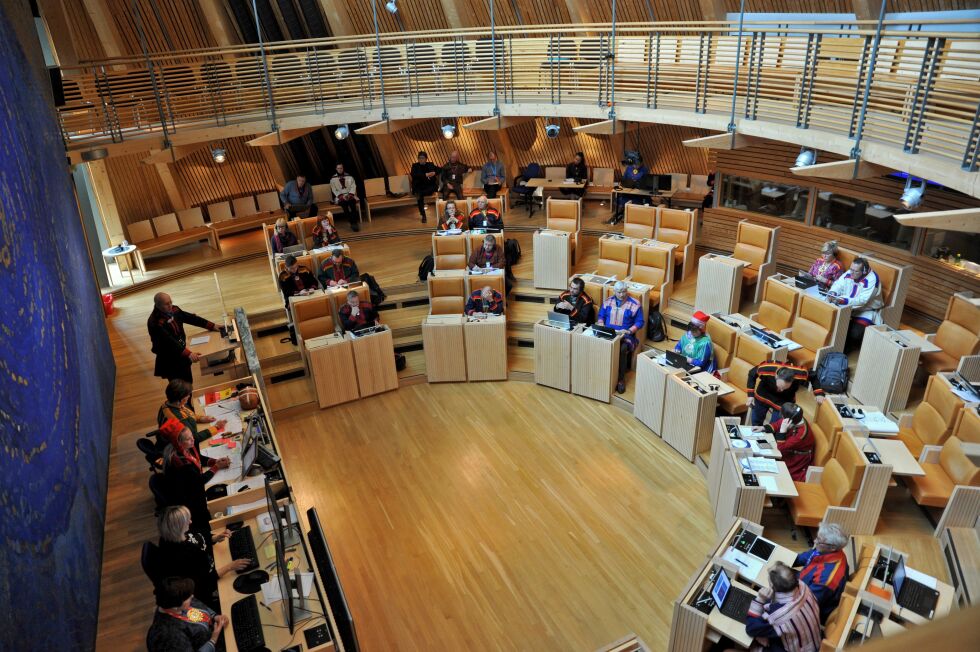 Sametinget i plenum, foto fra 2018.
 Foto: Erik Brenli (arkiv)