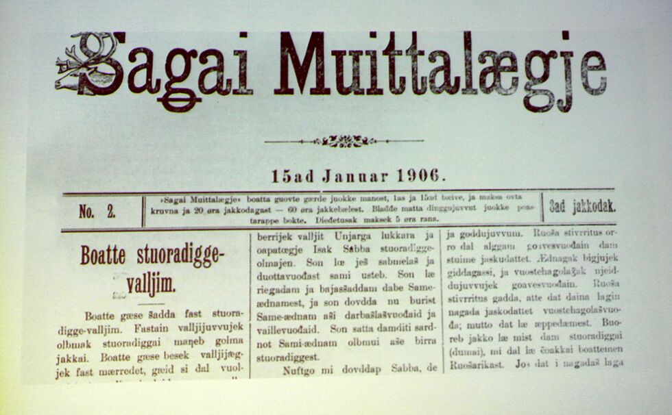 Den første samiske avisen.
