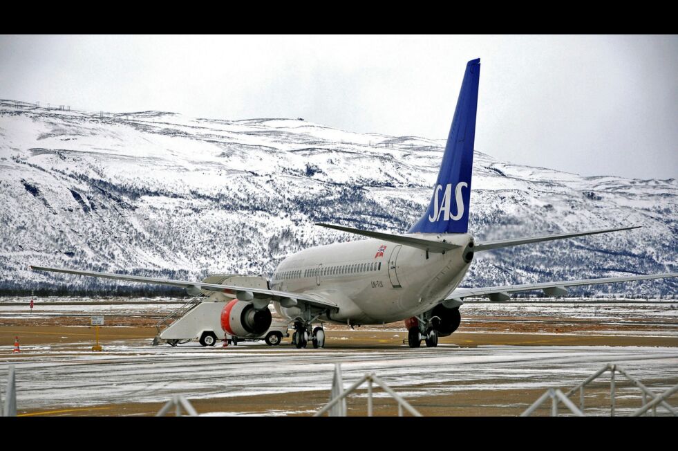 SAS er blant selskapene som har fattet interesse for direkteruta mellom Oslo og Lakselv. Det bekrefter både FLO og SAS selv overfor Ságat.
 Foto: Marius Thorsen
