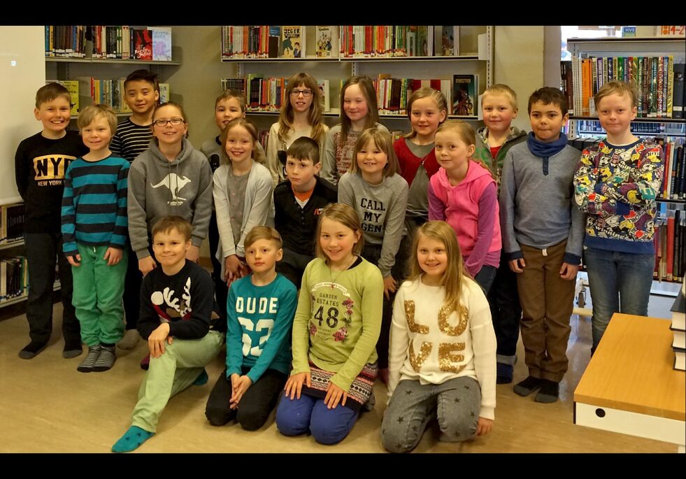 Vinnerklassen 3a fra Lakselv barneskole.
 Foto: Sigrun Kaaby
