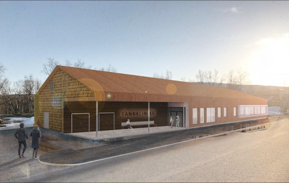 Tannhelsetjenesten i Tana skal samles i dette bygget.
 Foto: Skisse av arkitekt Nikola Tucovic