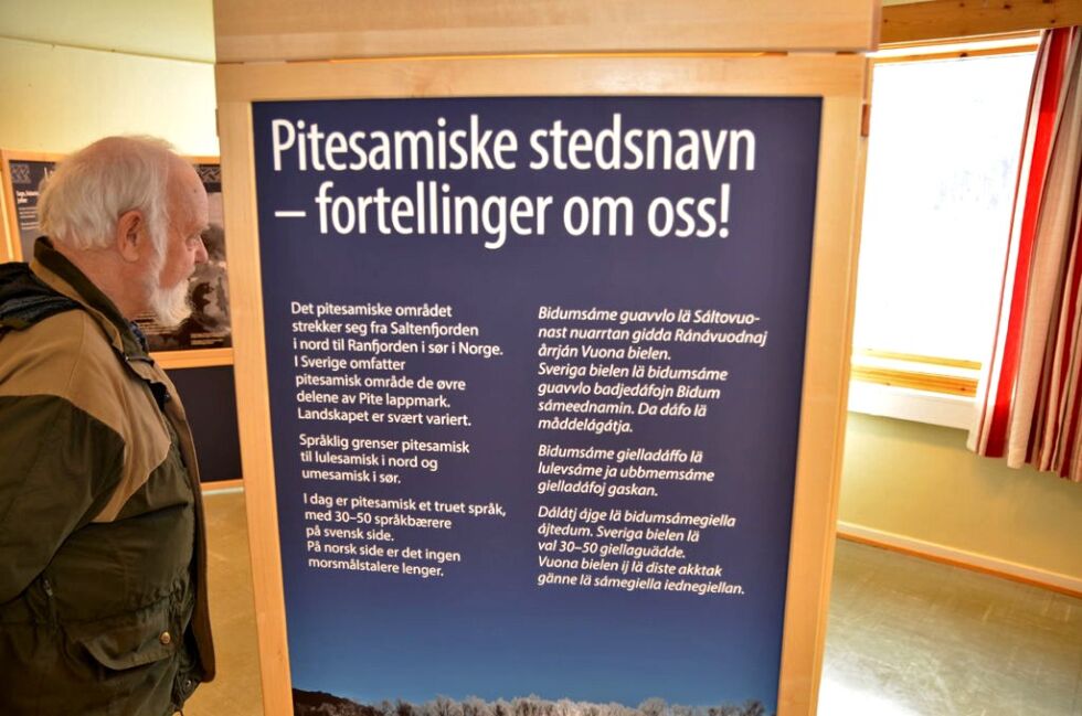 Mandag åpnet Árran utstillingen «Pitesamisk stedsnavn - fortellinger om oss».
 Foto: Oddmund Andersen/Árran