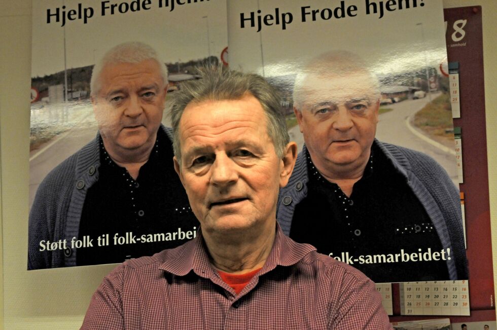 Initiativtaker Øysten Yngve Hansen var svært glad for at innsamlingsaksjonen for Frode Berg kom igang på torsdag.
 Foto: Hallgeir Henriksen