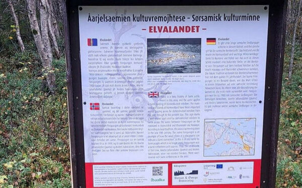 Informasjonsskilt om «finnstier»