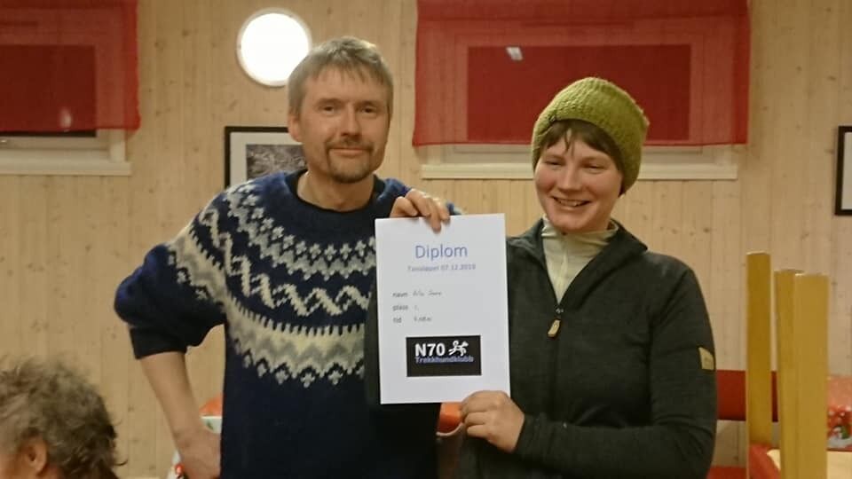 Dag Broch og vinner i seksspannklassen Aila Sarre.
 Foto: Privat