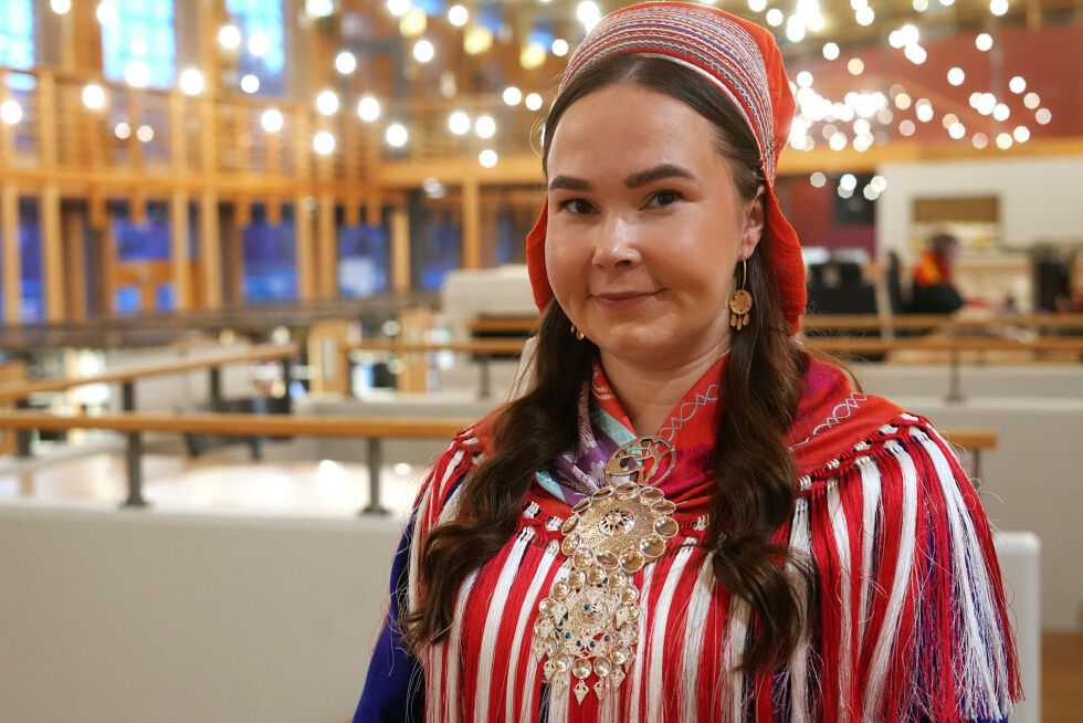 Sametingsråd Maren Benedicte Nystad Storslett (NSR) har ansvaret for én av sakene som rådet fremmer for plenum til vedtak i mars.
 Foto: Inger Elin Utsi/Sametinget