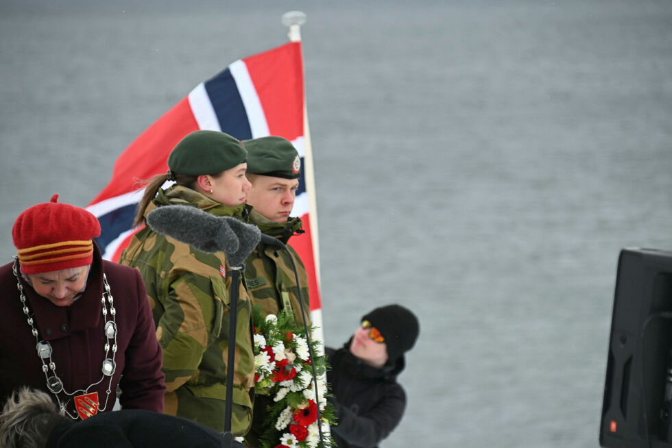 Soldater fra Garnisonen Porsanger deltok.
 Foto: Irmelin Klemetzen