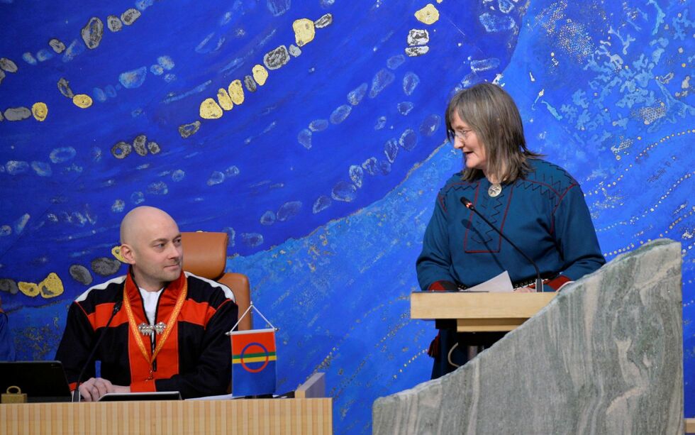 Bildet er fra mars-plenum, da Toril Bakken Kåven (Nkf) fremmet mistillitsforslag til plenumsleder Tom Sottinen (Ap).
Foto: Steinar Solaas