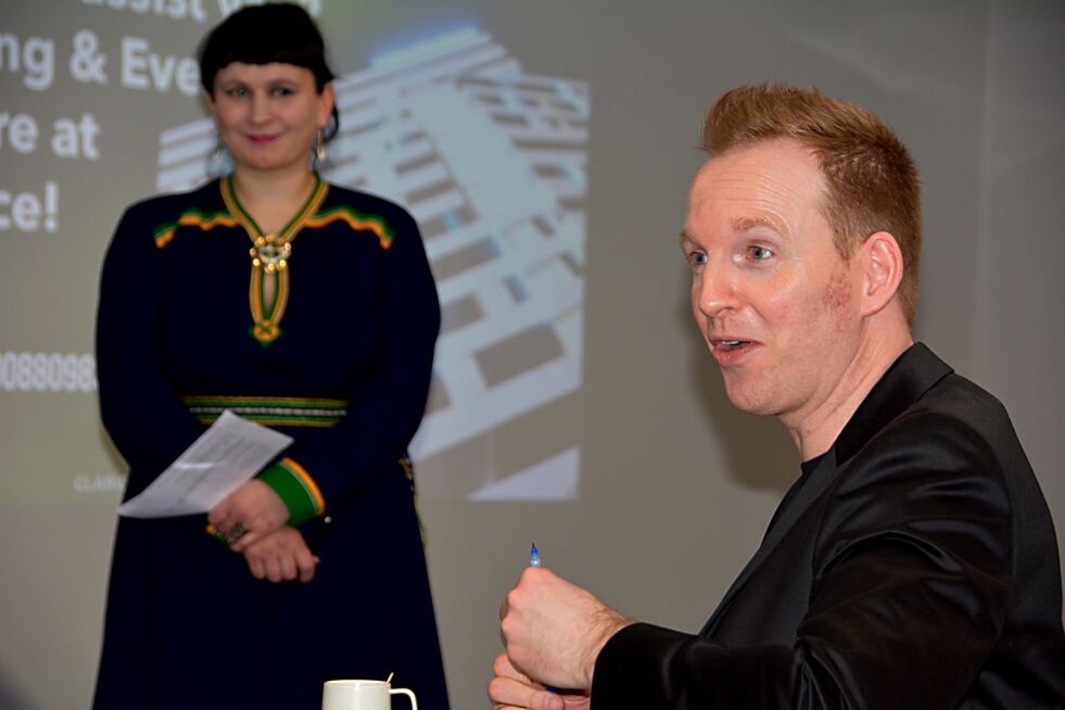 Marita Isobel Solberg er for tiden direktør for det samiske kunstmuseet, som eksisterer i to måneder som en museumsperformance på Nordnorsk Kunstmuseum, der Jérémie McGowan er direktør.
 Foto: Elin Margrethe Wersland