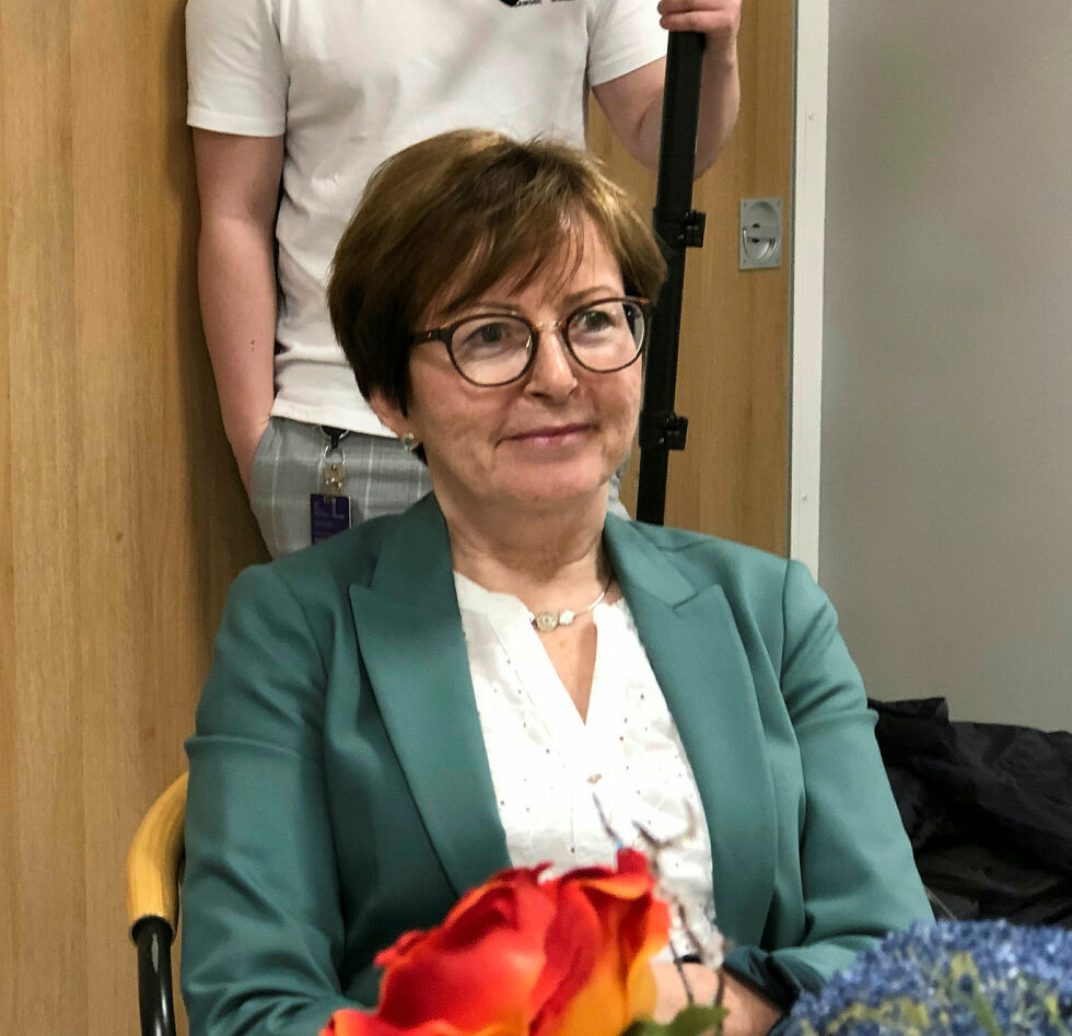 Rektor Synnøve Solbakken-Härkönen slutter som rektor etter 21 års innsats ved Samisk videregående skole i Karasjok.
 Foto: Stein Torger Svala