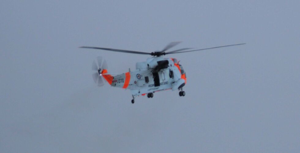 I halve elleve tida i går kveld ble de to savnede bærplukkerne funnet i god behold av Sea King-helikopteret.
 Foto: Illustrasjon