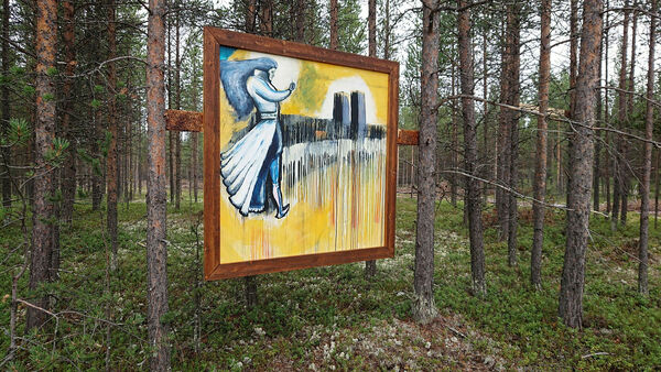 Kunst i skogen i Karasjok