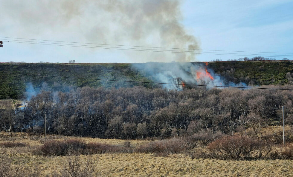 Utenom noen få byger på Finnmarksvidda kunne meteorolog Magnus Ovhed ikke se at det kommer nedbør de første dagene – noe som innebærer økt skogbrannfare.
 Foto: Torbjørn Ittelin